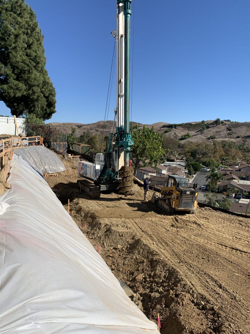 Retaining wall drilling in SJC