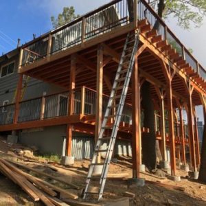 New wood Deck in Lake Arrowhead
