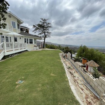 retaining Wall under const. Santa Ana